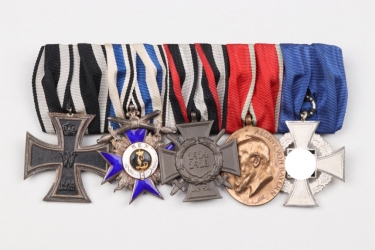 Bavaria/Third Reich 5-place medal bar
