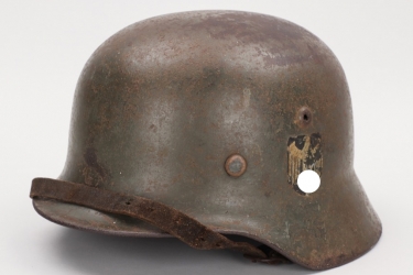 Heer M35 double decal helmet - Q 64 (named)