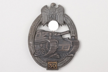 Tank Assault Badge in silver  "50" - GB