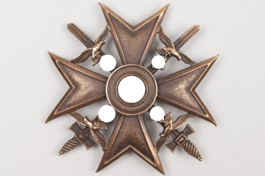 Spanish Cross in bronze with swords