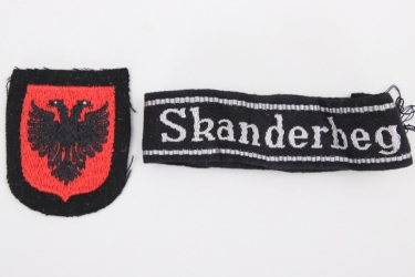 Waffen-SS SKANDERBEG cuff-title & sleeve badge
