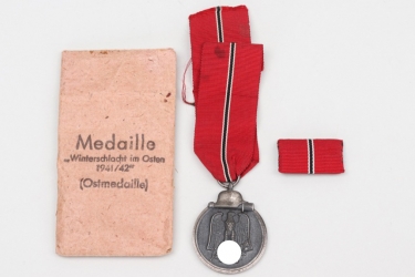 East Medal with bag & ribbon bar - marked