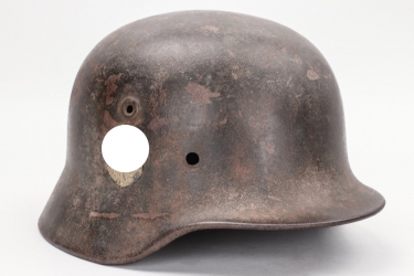 Waffen-SS M40 single decal helmet shell - Q62
