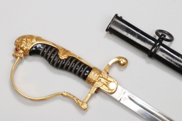 Heer officer's lions head sabre - perfect gilding!