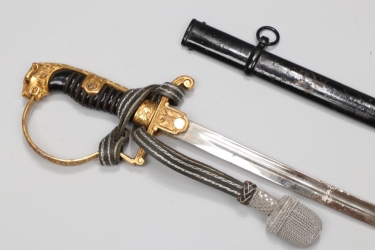 Heer officer's lions head sabre with knot - "B" named
