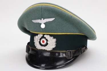 Heer Nachrichten visor cap - EM/NCO