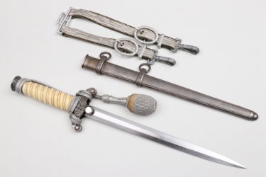 Heer officer's dagger with hangers & portepee - Höller