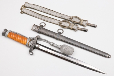 Heer officer's dagger with hangers & portepee - SMF