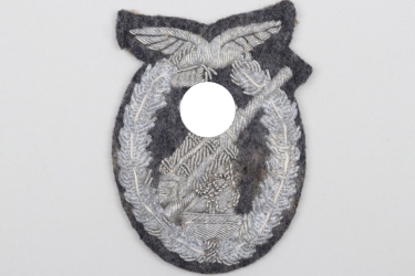 Luftwaffe Flak Badge - officer's cloht type