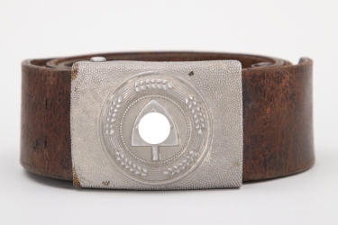 RAD EM/NCO belt & buckle with leather tab -BSW