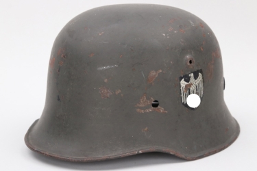 Heer variant single decal parade helmet - "EDELSTAHL"