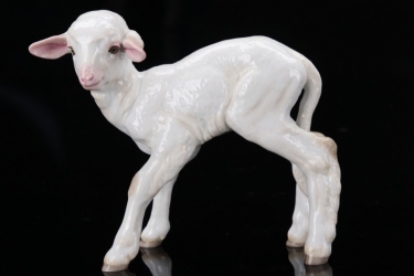 SS Allach - colored porcelain figure 'lamb' #107 (Kärner)