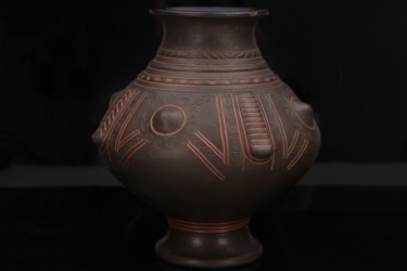 SS Allach - ceramic humpback urn with Germanic motifs #K7