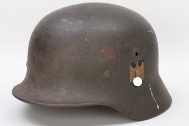 Kriegsmarine M40 double decal helmet - Q66