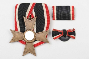 1939 War Merit Cross 2nd Class without swords & ribbon bar