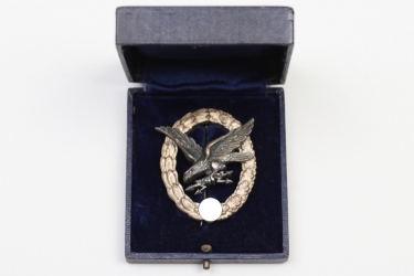 Luftwaffe Radio Operator & Air Gunner's Badge in case - Juncker "J4"