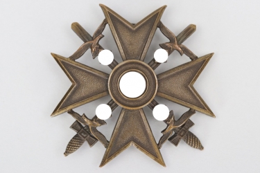 Spanish Cross in bronze with swords - named