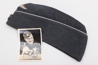 Luftwaffe officer's sidecap with photo proof