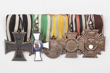 Saxony/Third Reich - 5-place medal bar