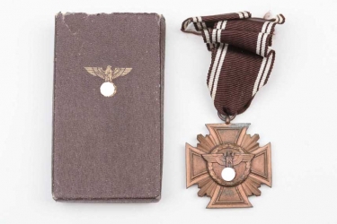 NSDAP Long Service Award in bronze + case - M1/34