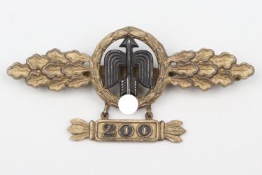 Squadron Clasp for Jäger in gold with "200" hanger - Osang