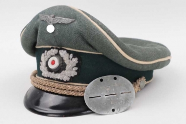 Heer Infanterie officer's visor cap to Lt. Götzenauer