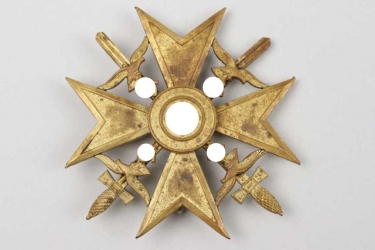 Spanish Cross in Gold with Swords - L/15