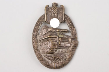 Tank Assault Badge in silver - W. Deumer (tombak)