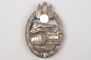 Tank Assault Badge in silver - K Wurster (tombak, hollow)