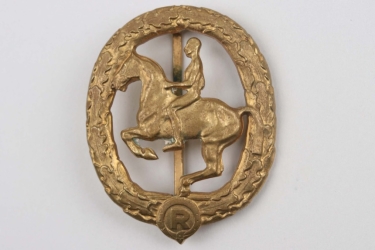German Horse Riding Badge in Gold - Lauer