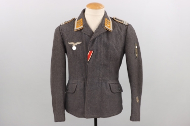 Luftwaffe flying troops flight blouse + Narvik Shield - Oberfähnrich