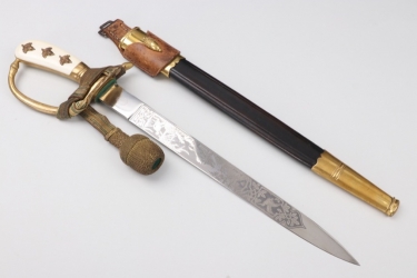 Forestry hunting dagger with frog & golden portepee - Hörster