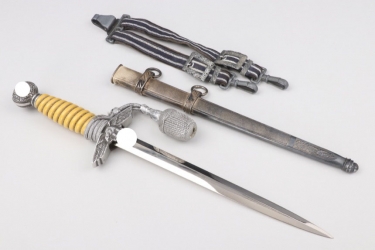 Luftwaffe officer's dagger with hangers and portepee - Weyersberg & acceptance mark