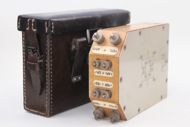 Wehrmacht switch box "Vermittlungskästchen" for field telephones with leather pouch