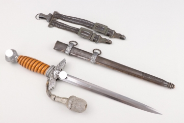 Luftwaffe officer's dagger (engraved) with luxury hangers & portepee - Büchel