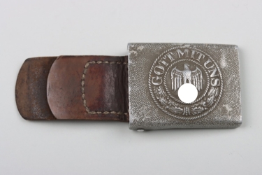 Heer EM/NCO field buckle with leather tab - R.S.&S.