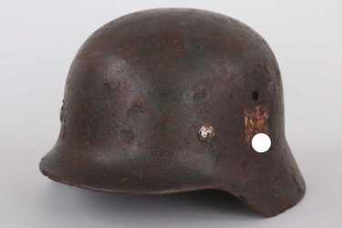Heer M35 single decal helmet - dug up