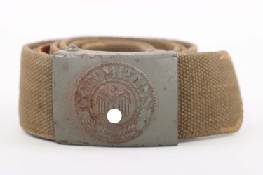 Heer field buckle "Gott mit uns" (EM/NCO) with topical belt and tab