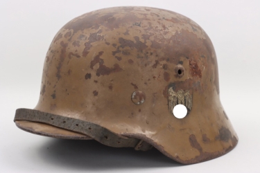 Hptm. Beck - personal M35 Afrikakorps camo helmet