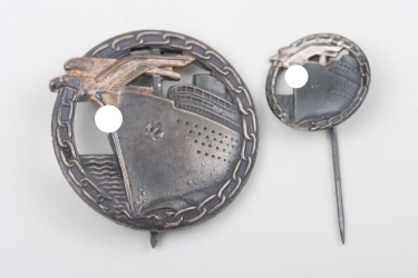 Blockade Runner's Badge with miniature - Schwerin