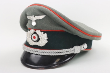 Hptm. Kübler - Heer artillery visor cap for officers