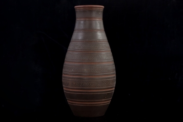 Brown Allach ceramic vase