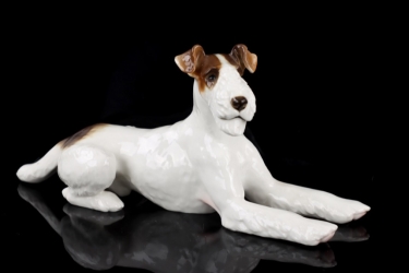 Allach porcelain No.12 - Fox Terrier lying Prof. Theodor Kärner