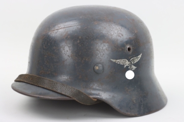 Luftwaffe Fl.H.Kdtr.Ansbach M35 double decal helmet - ET64