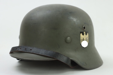 Heer M35 double decal helmet - Q64 "Reich"