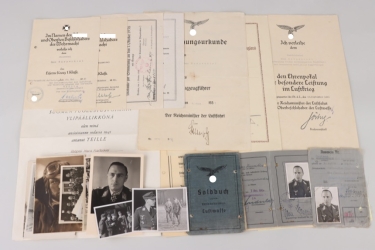 Karpenkiel, Hans - Luftwaffe Knight's Cross winner certificate grouping