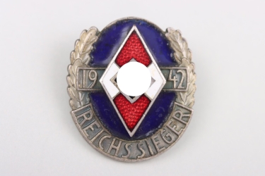 1942 HJ Reichssieger Badge in Silver