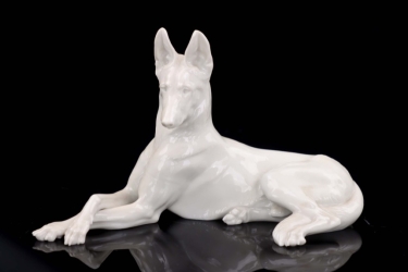 Allach porcelain No.11 - German Shepherd lying