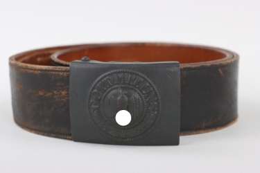 Heer EM/NCO field buckle with leather belt