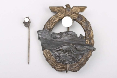 E-Boat War Badge 2nd pattern - R.S. + Miniature